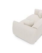 LIAM 4-zitsbank Creme Boucle Fabric - 230x90x74