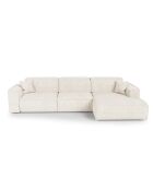 Rechtes Ecksofa mit 2 dekorativen Kissen RUBEN Cream Corduroy - 323x173x78