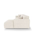 Rechtes Ecksofa mit 2 dekorativen Kissen RUBEN Cream Corduroy - 323x173x78