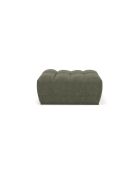 Pouf modulable Jody Tissu bouclette Vert olive - 85x105x44