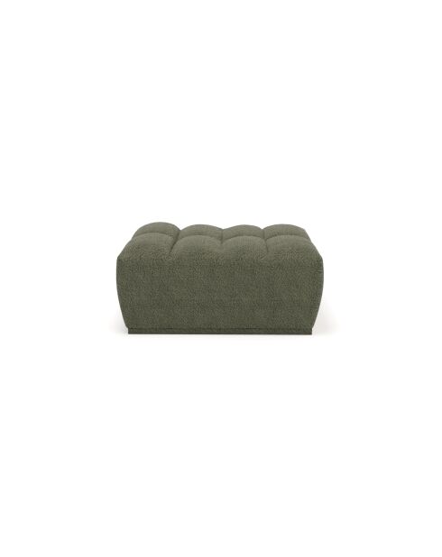 Pouf modulable Jody Tissu bouclette Vert olive - 85x105x44