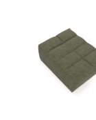 Pouf modulable Jody Tissu bouclette Vert olive - 85x105x44