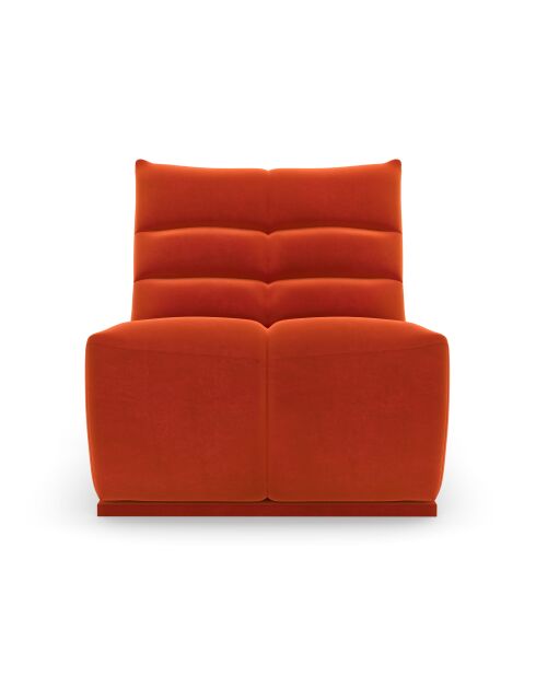 Fauteuil modulable Jody Velours ORANGE - 85x112x80