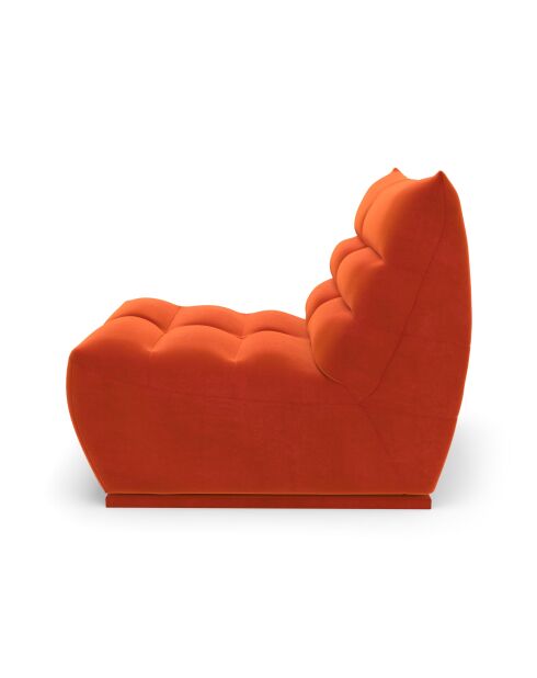 Fauteuil modulable Jody Velours ORANGE - 85x112x80