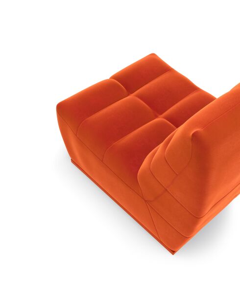 Fauteuil modulable Jody Velours ORANGE - 85x112x80