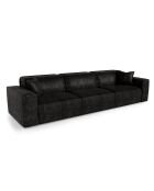 5-Sitzer-Sofa mit 2 dekorativen Kissen RUBEN Velours Dark Anthracite - 323x95x78