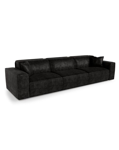 5-Sitzer-Sofa mit 2 dekorativen Kissen RUBEN Velours Dark Anthracite - 323x95x78