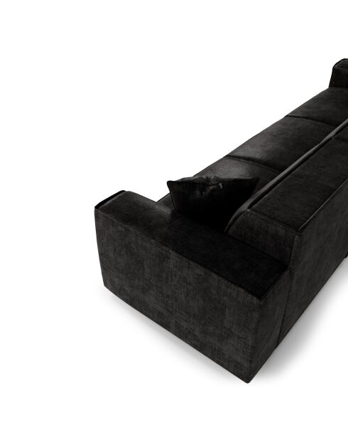 5-Sitzer-Sofa mit 2 dekorativen Kissen RUBEN Velours Dark Anthracite - 323x95x78
