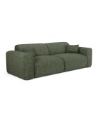 LIVA 4-zits converteerbare bank Sage groen getextureerd fluweel - 240x97x73
