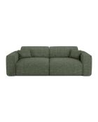 LIVA 4-zits converteerbare bank Sage groen getextureerd fluweel - 240x97x73