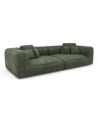 ROMY 4-Sitzer-Sofa Olivgrüner gewebter Samt - 304x105x70