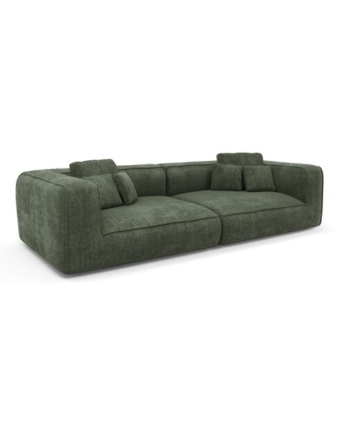ROMY 4-Sitzer-Sofa Olivgrüner gewebter Samt - 304x105x70