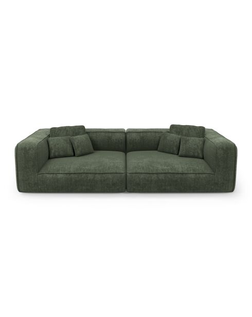 ROMY 4-Sitzer-Sofa Olivgrüner gewebter Samt - 304x105x70