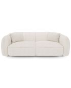 LIAM 3-zitsbank Creme Boucle Fabric - 196x90x74