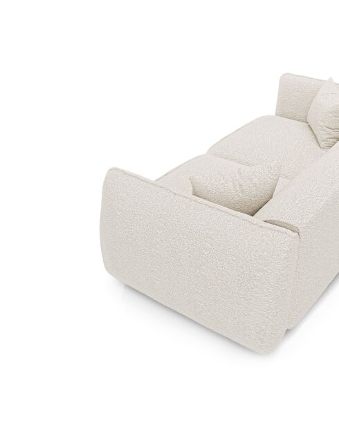 LIAM 3-zitsbank Creme Boucle Fabric - 196x90x74