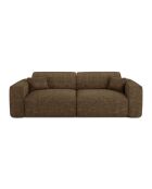 LIVA 4-Sitzer-Ausziehsofa aus strukturiertem Samt Espressobraun - 240x97x73