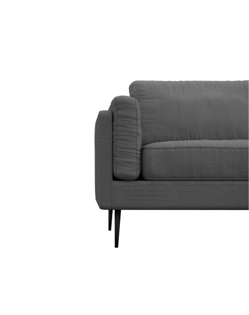 Mikael graues rechtwinkliges Weitwinkelsofa aus gewebtem Stoff - 271x200x80