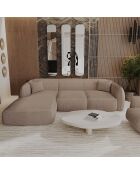 Sofá de esquina izquierda LIAM Taupe Boucle - 272x90x74