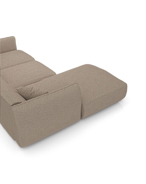 Sofá de esquina izquierda LIAM Taupe Boucle - 272x90x74