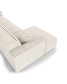 Linkes Ecksofa mit 2 dekorativen Kissen RUBEN Cream Corduroy - 323x173x78