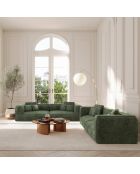 ROMY 3-Sitzer-Sofa Olivgrüner gewebter Samt - 250x105x70
