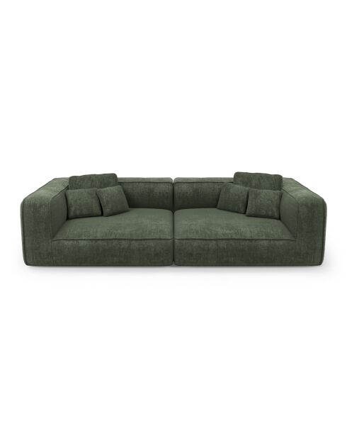 ROMY 3-Sitzer-Sofa Olivgrüner gewebter Samt - 250x105x70