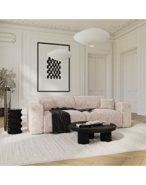 LIVA 4-Sitzer-Cabrio-Sofa Beiger geprägter Samt - 240x97x73