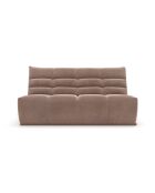 Jody 3-Sitzer-Modulsofa Velours Taupebeiger Samt - 175x112x80