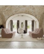 Jody 3-Sitzer-Modulsofa Velours Taupebeiger Samt - 175x112x80