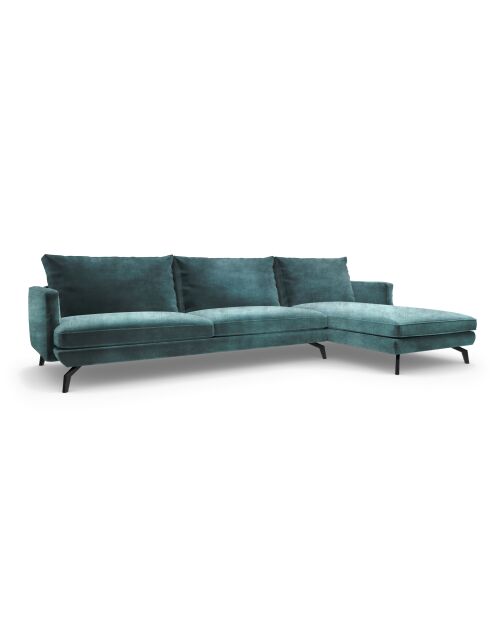 Unic Ecksofa, Petrolblau, 268 x 160 x 83
