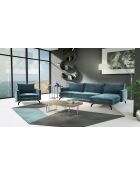 Canapé Angle droit unic bleu petrole - 268x160x83