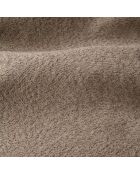 Canapé panoramique avec coussins LIAM Tissu bouclette Taupe - 346x166x76