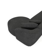 EMY rechtes Ecksofa aus anthrazitgrauem Webstoff - 300x155x77