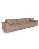 5-zitsbank met 2 sierkussens RUBEN XXL Corduroy Taupe - 323x95x78