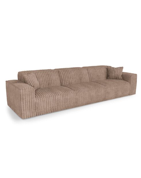 5-zitsbank met 2 sierkussens RUBEN XXL Corduroy Taupe - 323x95x78