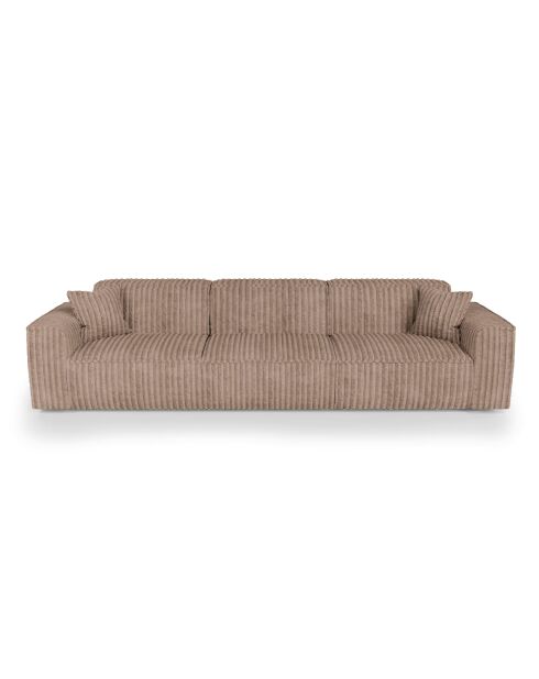 5-zitsbank met 2 sierkussens RUBEN XXL Corduroy Taupe - 323x95x78