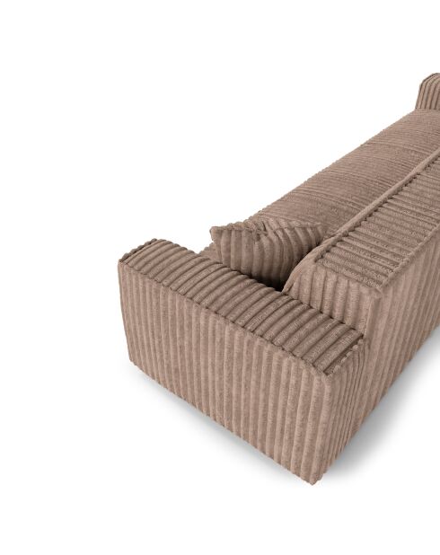 5-zitsbank met 2 sierkussens RUBEN XXL Corduroy Taupe - 323x95x78