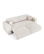 LIVA 4-zits converteerbare bank Cream Boucle Fabric - 240x97x73