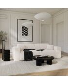 LIVA 4-zits converteerbare bank Cream Boucle Fabric - 240x97x73