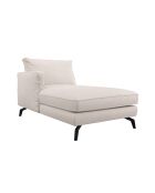 Méridienne gauche Unic Beige Tissu tramé - 70x150x83