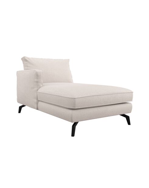 Méridienne gauche Unic Beige Tissu tramé - 70x150x83