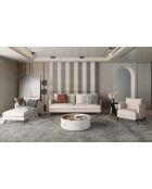 Méridienne gauche Unic Beige Tissu tramé - 70x150x83