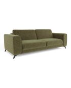 Express Couch, 140 cm, Matratze MILANO, grüner, gemusterter Samt im Vintage-Stil — 210x105x75