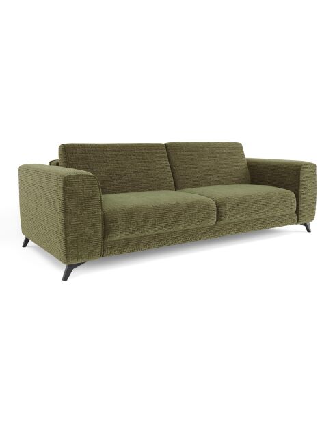 Express Couch, 140 cm, Matratze MILANO, grüner, gemusterter Samt im Vintage-Stil — 210x105x75