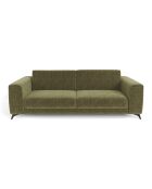 Express Couch, 140 cm, Matratze MILANO, grüner, gemusterter Samt im Vintage-Stil — 210x105x75