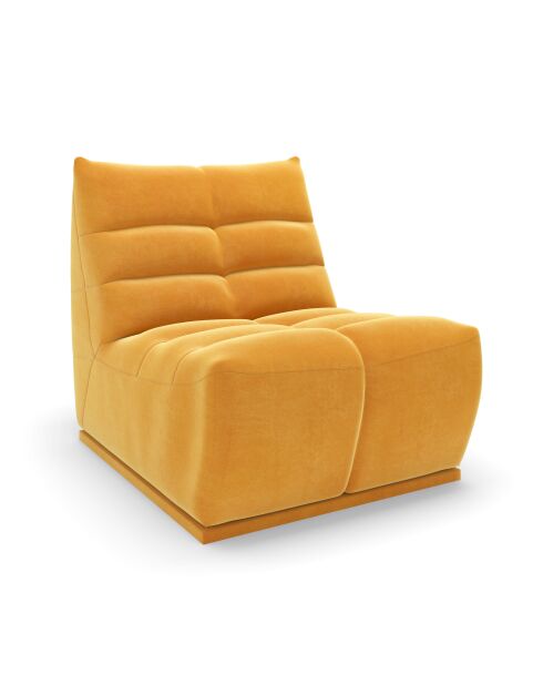 Fauteuil modulable Jody Velours MOUTARDE - 85x112x80