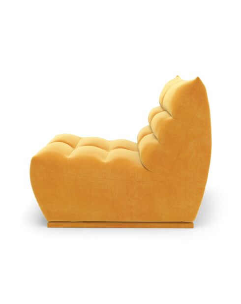 Fauteuil modulable Jody Velours MOUTARDE - 85x112x80