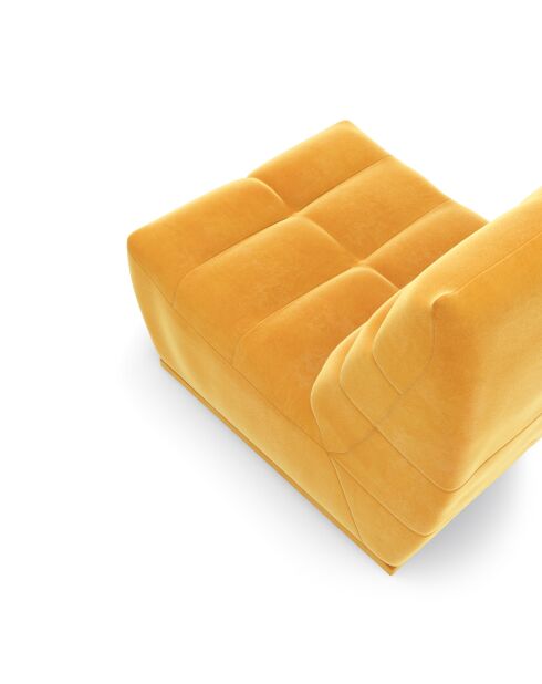 Fauteuil modulable Jody Velours MOUTARDE - 85x112x80