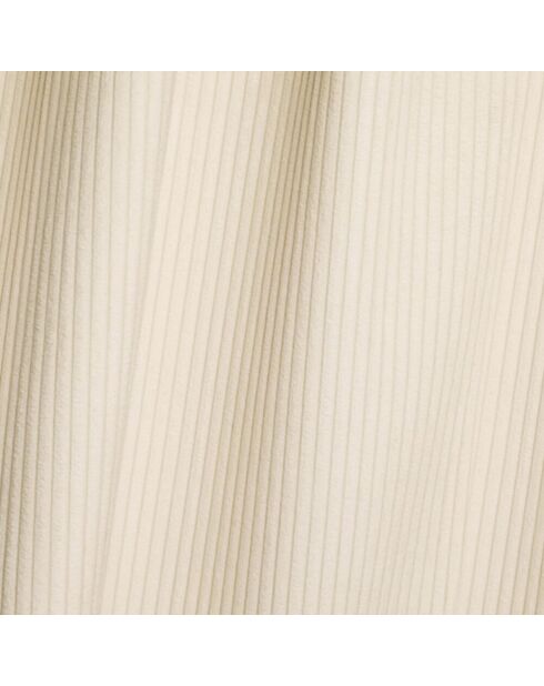 Omvormbare rechterhoekbank express matras 140 cm RUBY crème corduroy - 320x165x80