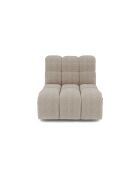 Poltrona girevole NELLY Velluto di ciniglia beige - 81x98x77